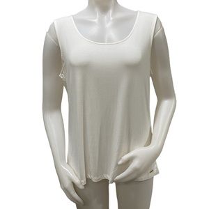 Calvin Klein White Casual Tank Top Size XL